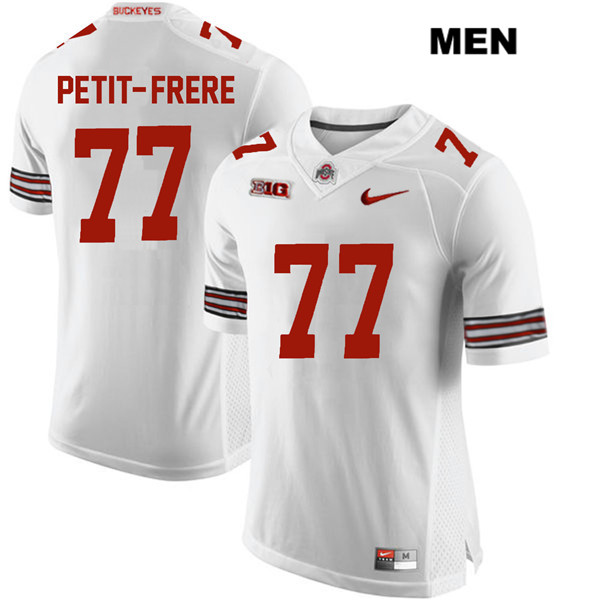 Ohio State Buckeyes Men's Nicholas Petit-Frere #77 White Authentic Nike College NCAA Stitched Football Jersey JB19G56XE